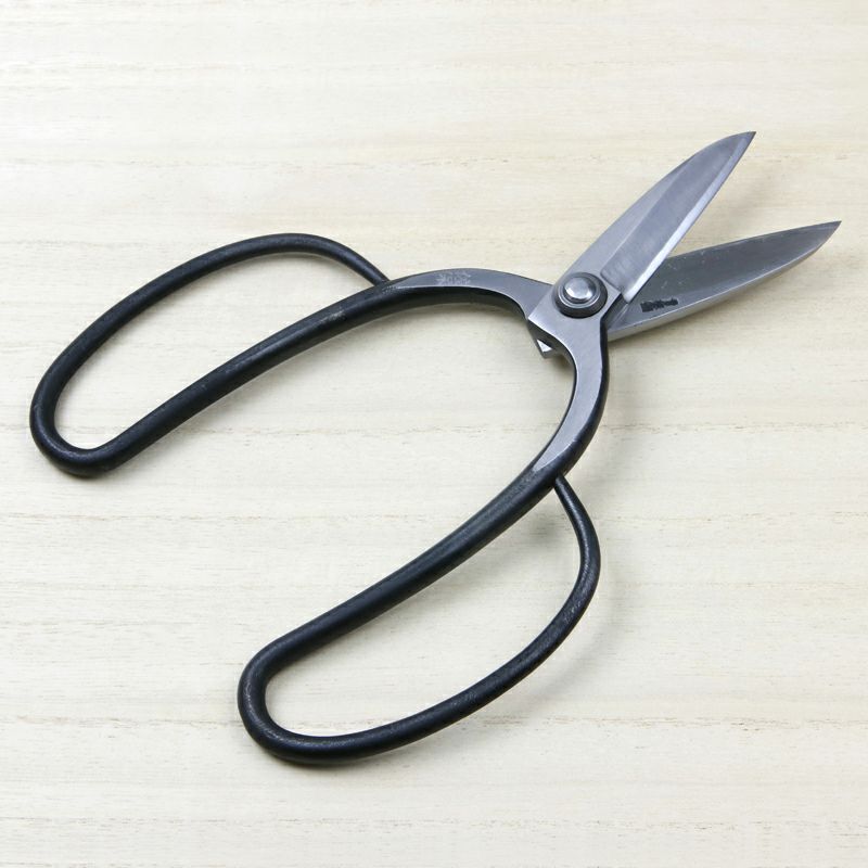 佐保 植木屋鋏 津島型 3寸刃 青紙鋼 カシメ止め 総手造り鍛造品 開き