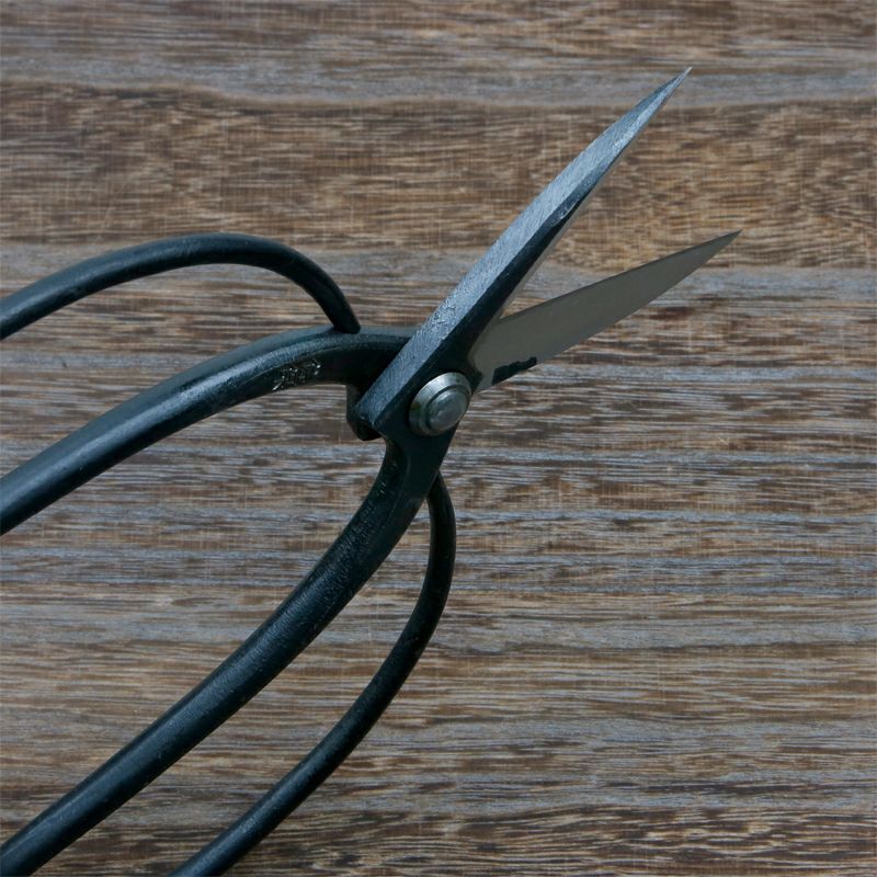 佐保 植木屋鋏 久留米型 2寸8分刃 青紙鋼 カシメ止め 総手造り鍛造品 斜め