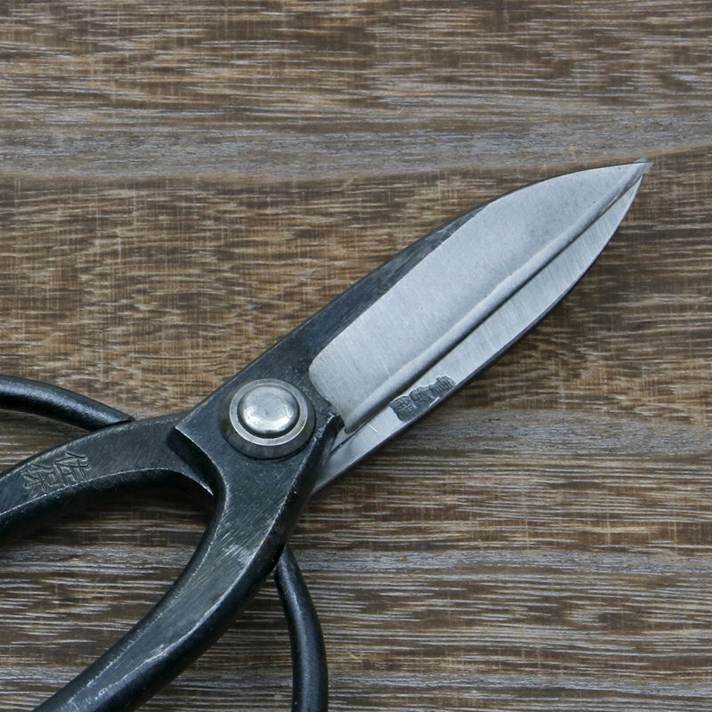 佐保 植木屋鋏 久留米型 2寸8分刃 青紙鋼 カシメ止め 総手造り鍛造品 刃