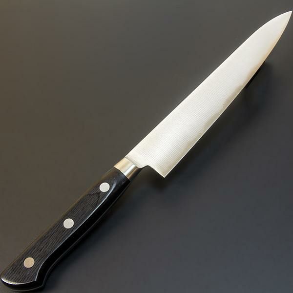 青燕 ペティナイフ 両刃 150mm 青紙スーパー割込み ステンレス 共口金付き 強化積層木柄