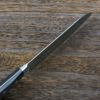 青馬 三徳包丁 両刃 180mm 青紙スーパー鋼 割込み ステンレス 槌目仕上げ 共口金付き 黒合板柄 峰