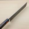 誠貴作 春風 菜切り包丁 両刃 165mm 粉末ハイス積層鋼 ダマスカス模様 水牛八角ウォルナット柄 木箱入り 峰