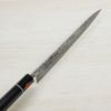 田中誠貴作 羽々斬 和牛刀 両刃 240mm 粉末ハイスR2 割込み ステンレス ダマスカス模様 黒檀柄 木箱入り 鍛造品 峰