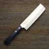 源 清兼 菜切り包丁 両刃 165mm 白紙2号 DP割込み ステンレス 薄刃仕上げ 黒合板柄