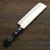 源 清兼 菜切り包丁 両刃 165mm 白紙2号 DP割込み ステンレス 薄刃仕上げ 黒合板柄