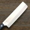 源 清兼 菜切り包丁 両刃 165mm 白紙2号 DP割込み ステンレス 薄刃仕上げ 黒合板柄