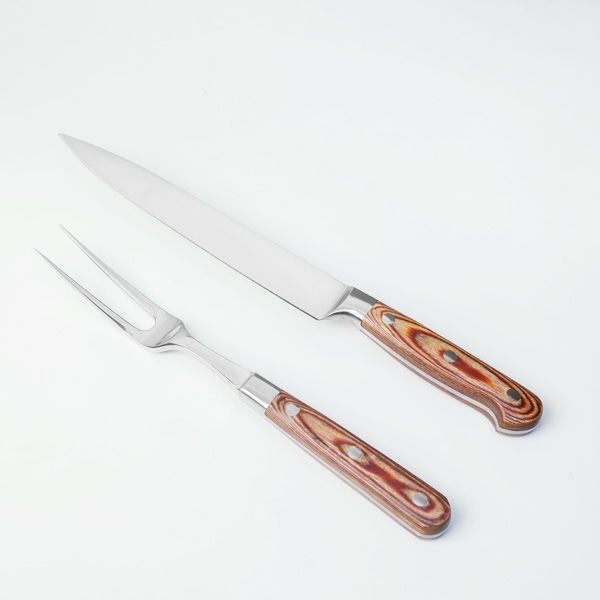 カービングナイフ ミートフォーク セット 合板柄 | 厳選 刃物 道具の