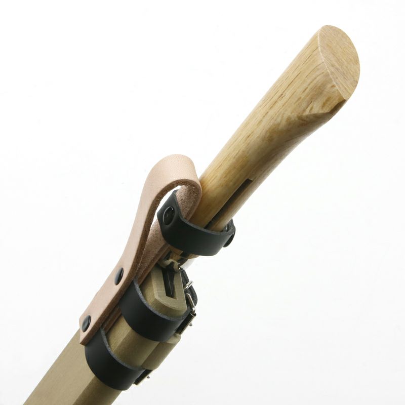 東周作 竹割鉈 両刃180mm 先刃型 青紙鋼 鞘付き 柄