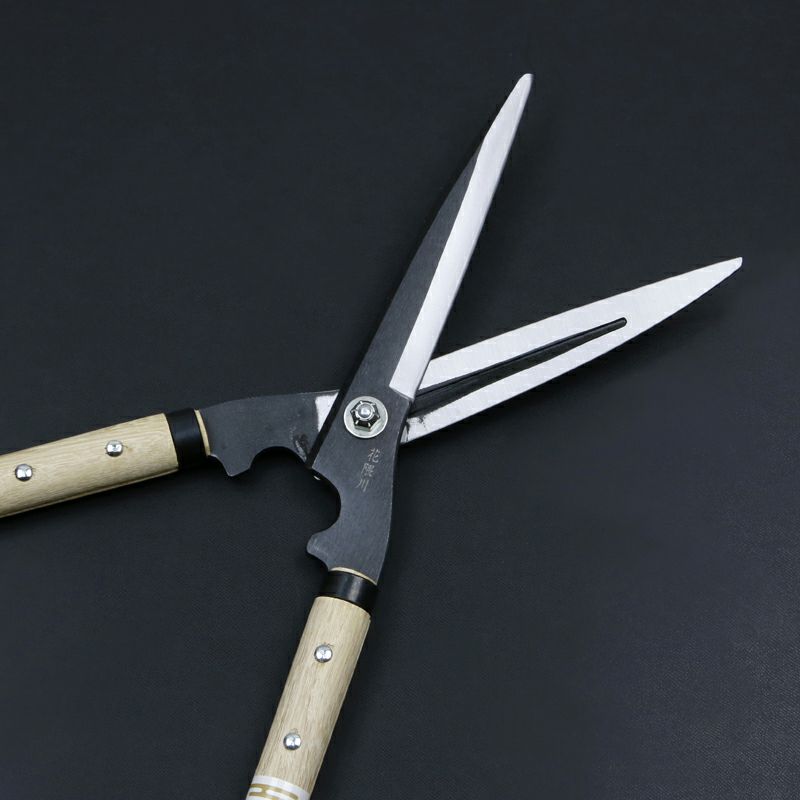 花隈川 刈込鋏 180mm 白紙鋼 鋼付 刃