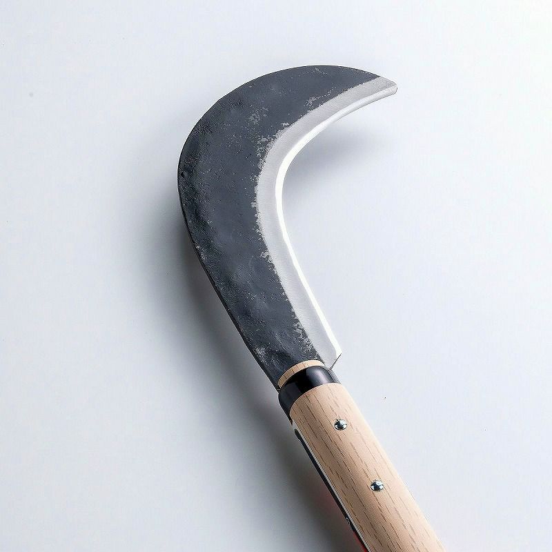 雄鹿 登鎌 両刃 230g 青紙鋼 柄付 革ケース付 土佐打ち刃物 極上品 昇鎌 | 厳選 刃物 道具の専門店 ほんまもん 本店