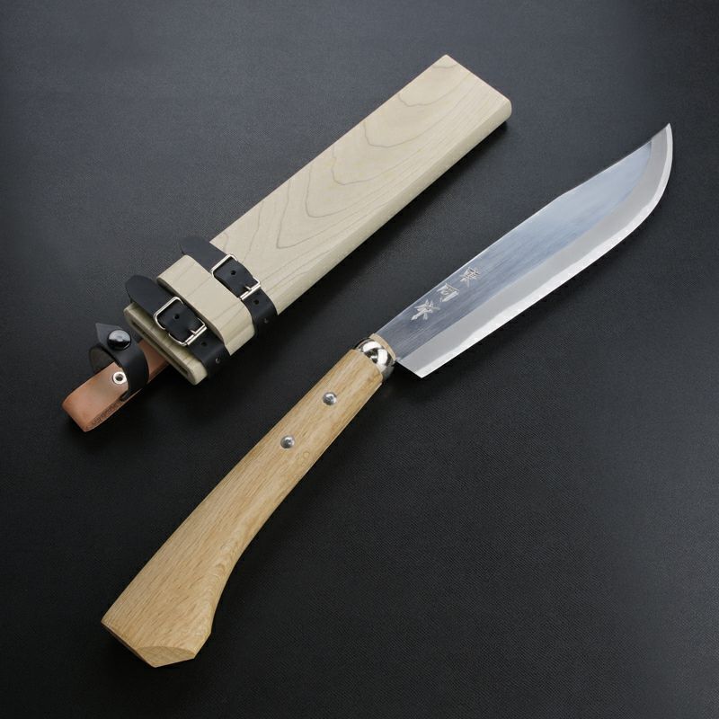 東周作 山師用磨き剣鉈 両刃8寸