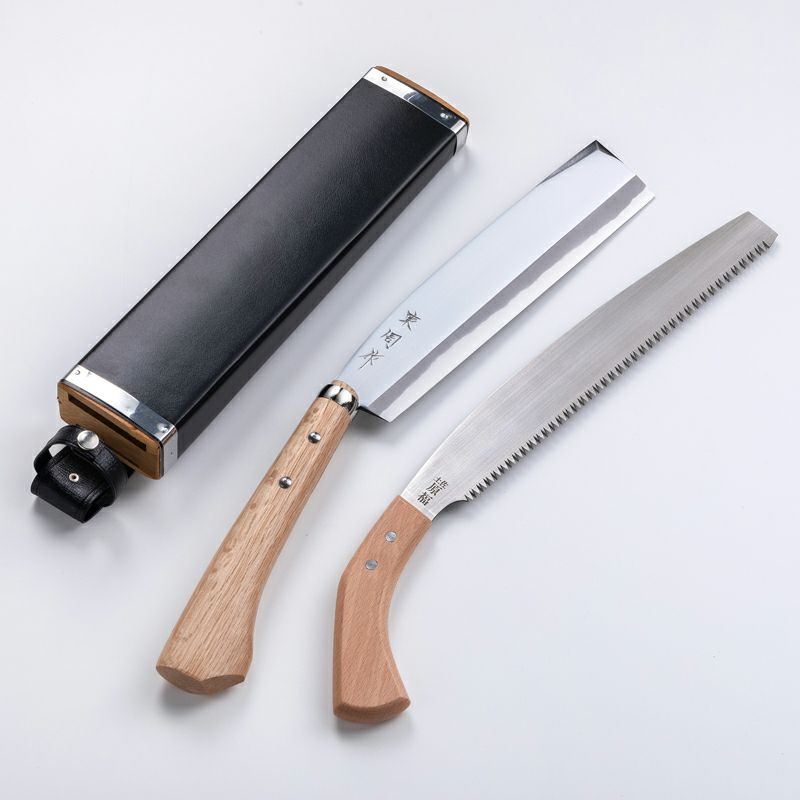 東周作 極上 腰鉈 両刃240mm ＆ 鋸270mm