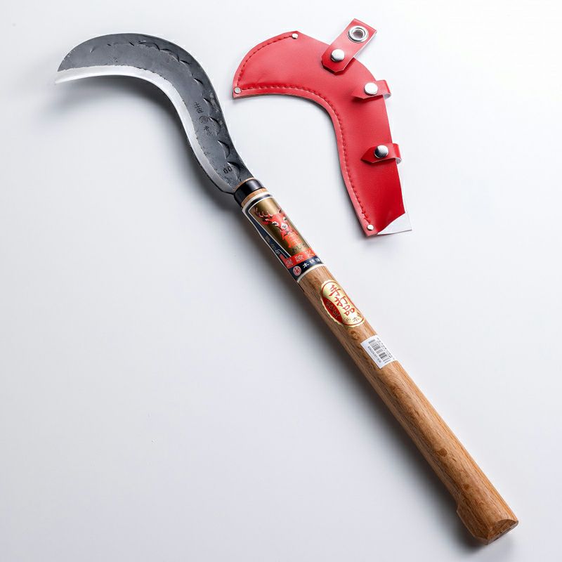 雄鹿 藪切鎌 両刃 青紙鋼 300g 尺3柄付