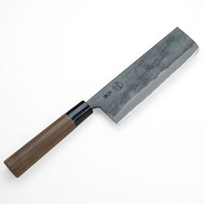 菜切包丁165 最高峰 青紙スーパー 鍛造黒打両刃