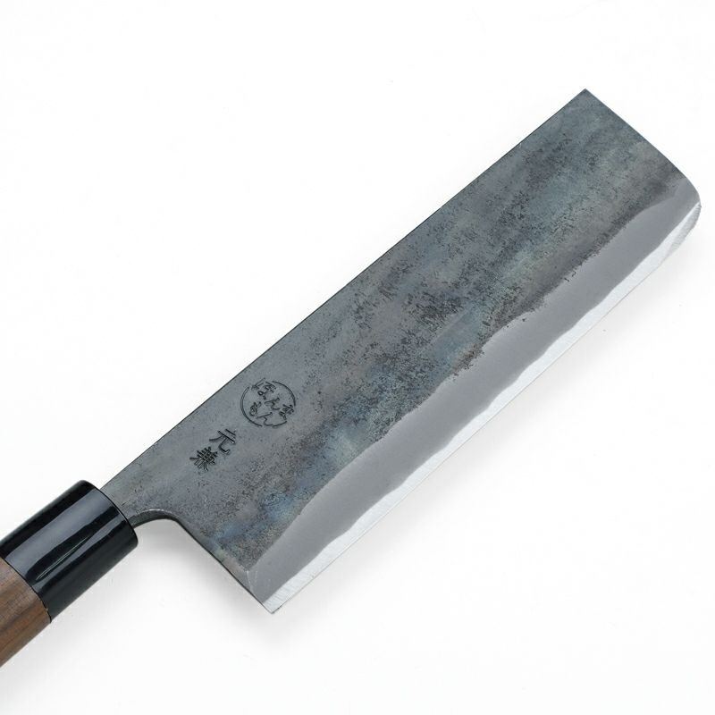 菜切包丁165 最高峰 青紙スーパー 鍛造黒打両刃