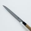 柳刃包丁 片刃 210mm 青紙2号 黒打ち槌目仕上げ カスミ研 桜柄 刺身包丁