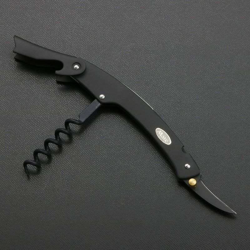 Mate ソムリエナイフ ステンレスブレード マットブラックグリップ シングルアクション