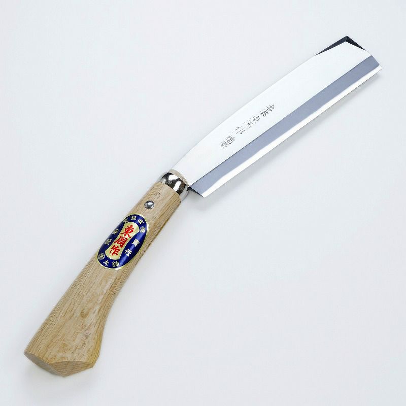 東周作 高級 腰鉈 片刃195mm 細身 白紙鋼 鞘付き