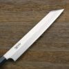 重勝 切付柳刃包丁 片刃 240mm 白紙鋼 鋼付 積層鋼 八角紫檀柄 刃