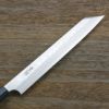 重勝 切付柳刃包丁 片刃 270mm 白紙鋼 鋼付 積層鋼 八角紫檀柄 刃