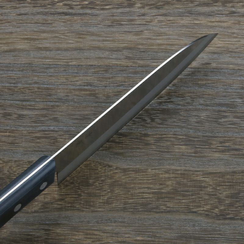 源 清兼 三徳包丁 両刃 165mm 白紙2号 DP割込み ステンレス 薄刃仕上げ 黒合板柄