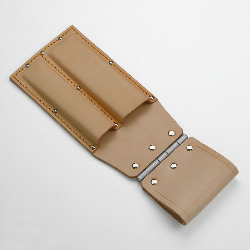 特製 牛皮 ノミ差し 2丁用 丁番付 収納サイズ 1寸と1寸4分刃