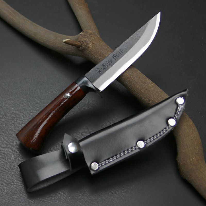 東周作黒打アウトドア用剣鉈白紙鋼120mm