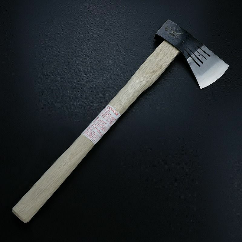 木馬斧700g天鋼白紙鋼サック付き樫柄450mm