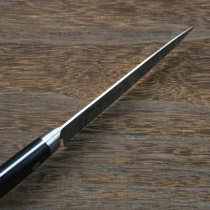 ミソノ ペティナイフ 両刃 120mm ステンレス モリブデン鋼 共口金付き 黒合板