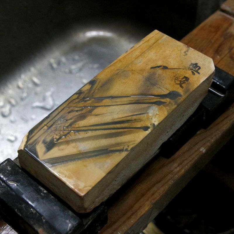 京都 天然砥石 奥殿 巣板2 仕上げ砥石 砥ぎ汁