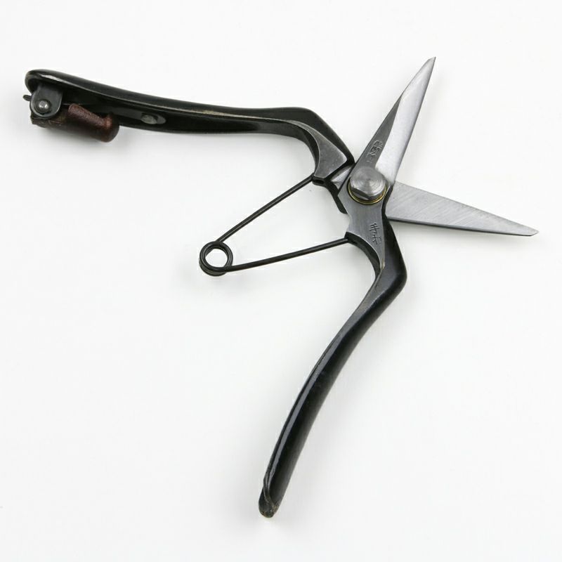 半次郎 芽切鋏 180mm 両刃 シノギなし 金止め 手造り鍛造品 摘果 兼用 全体開