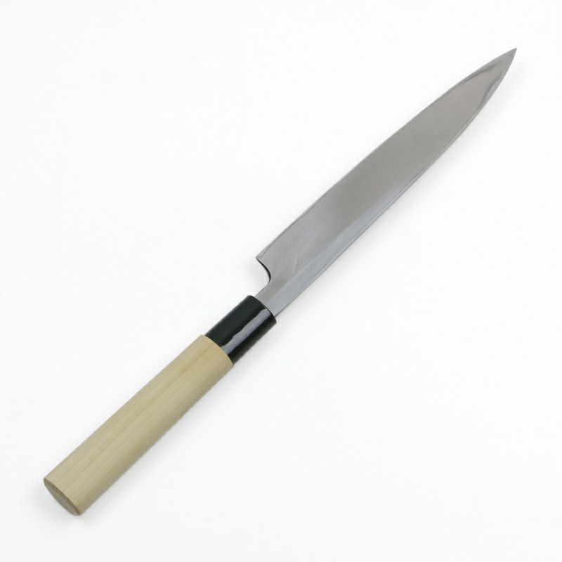 堺秀三郎 柳刃包丁 片刃 180mm 霞研ぎ 裏