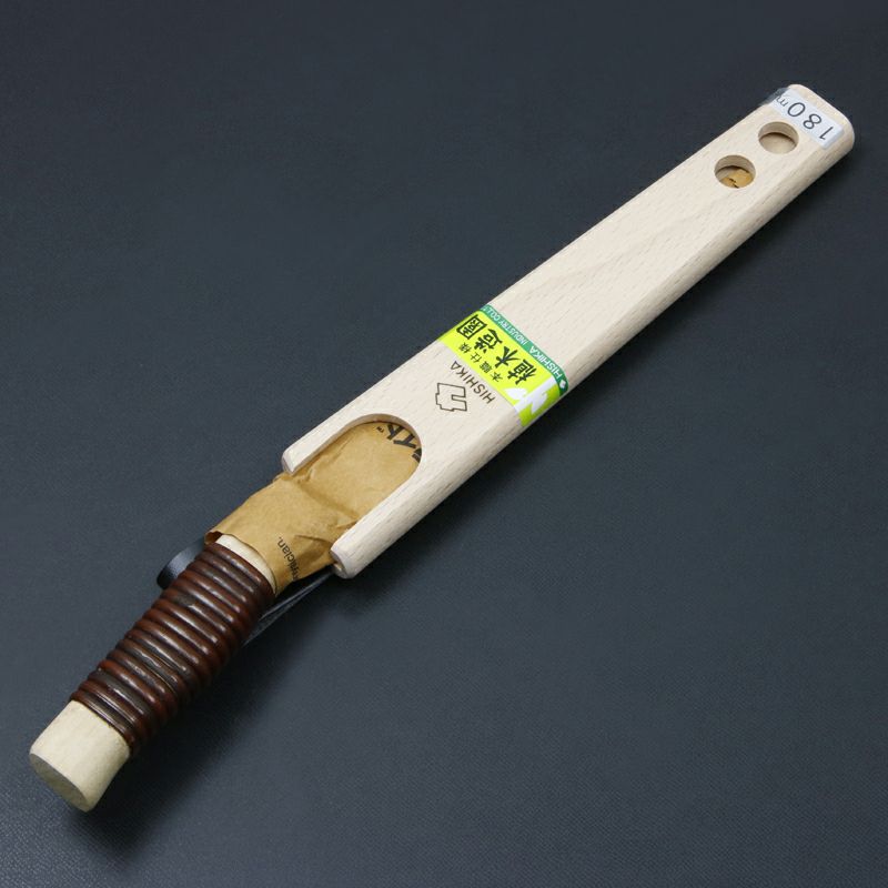 ヒシカ印 替刃式 ミニ剪定鋸180mm 籐巻柄 鞘付き 鞘