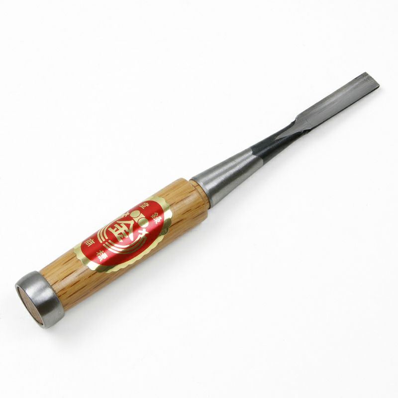 細工鑿 丸型 9mm 白紙2号 赤樫柄 一般向け 全体