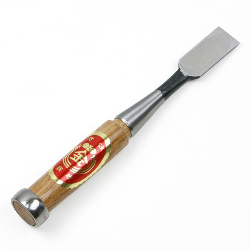 細工鑿 平型 18mm 白紙2号 赤樫柄 一般向け 全体