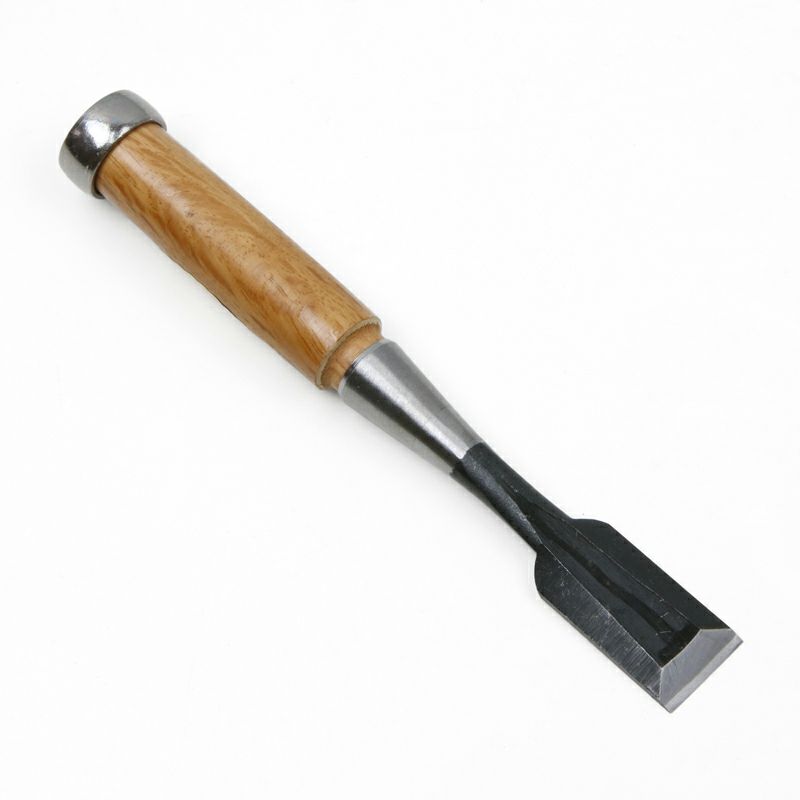 細工鑿 平型 21mm 白紙2号 赤樫柄 一般向け 裏