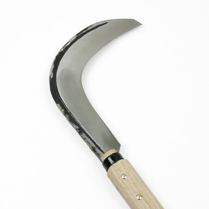 稲荷馬 造林鎌 片刃 375g 中曲 刃裏