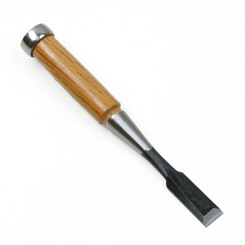 細工鑿 平型 15mm 白紙2号 赤樫柄 一般向け 裏