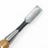 細工鑿 平型 15mm 白紙2号 赤樫柄 一般向け 切先裏