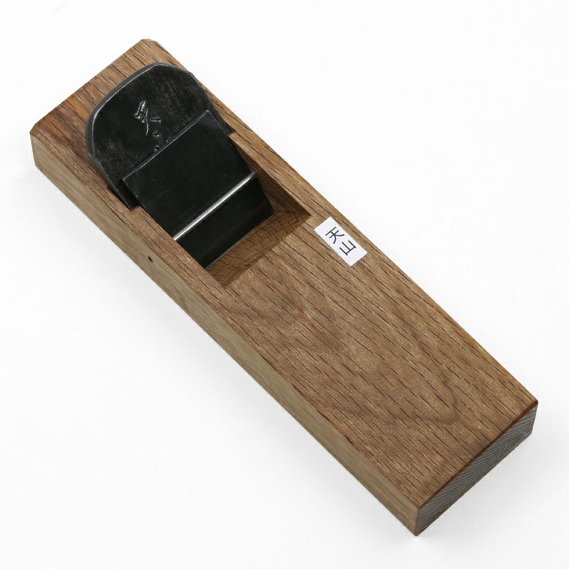 天山 小鉋 48mm 燕鋼 錬鉄 本赤樫7寸台 ヒナ型 二枚鉋 全体