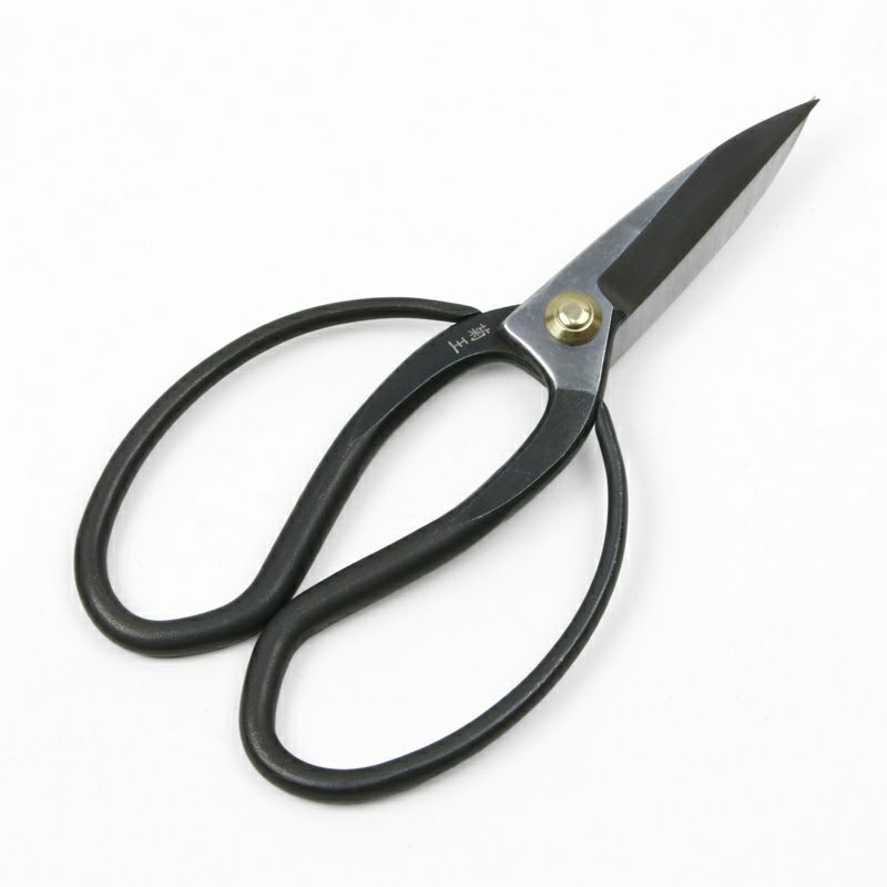 菊王 植木鋏 大久保型 200mm 刃長 カシメ止め 一般向け 全体