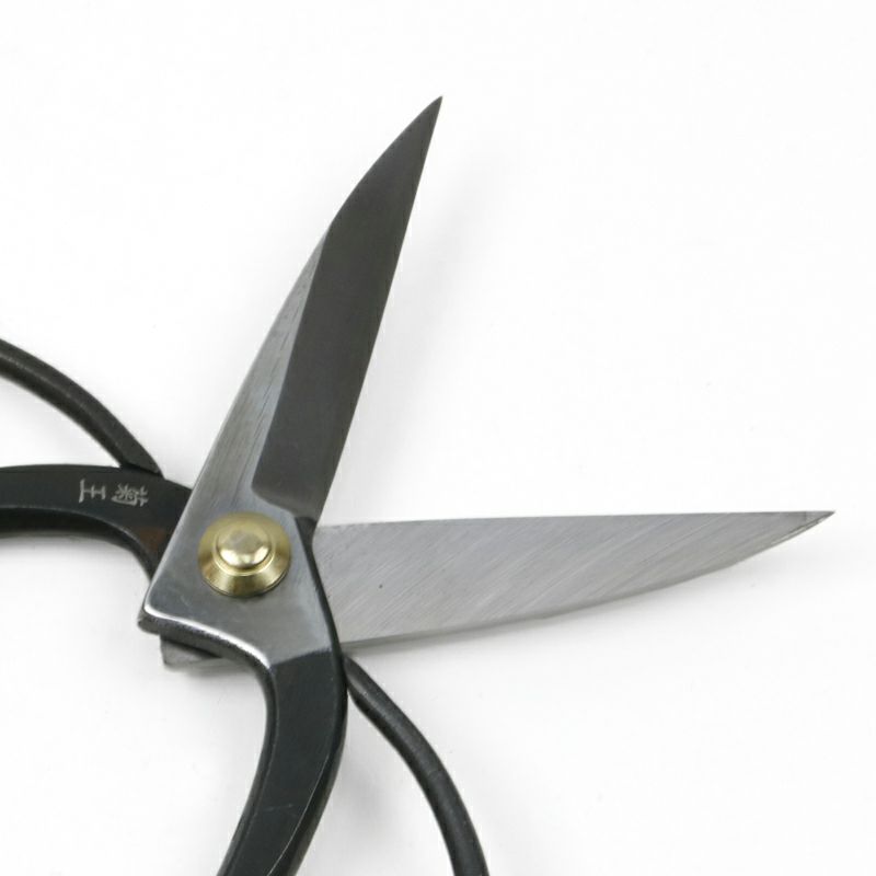 菊王 植木鋏 大久保型 200mm 刃長 カシメ止め 一般向け 刃開き