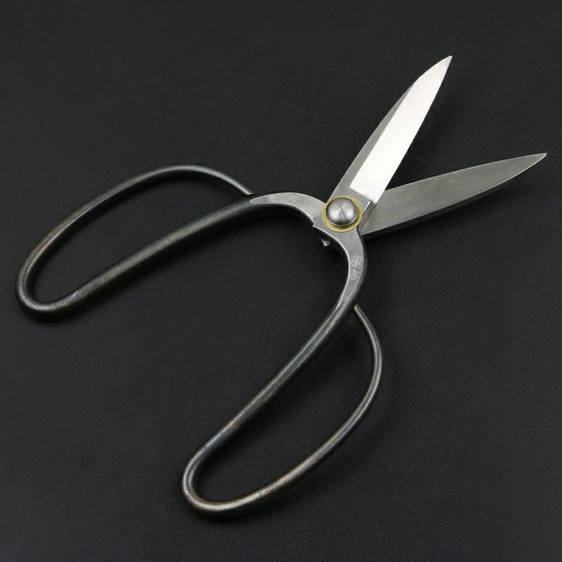 福吉 植木鋏 津島型 235mm 青紙鋼 3寸5分刃 ネジ止め 手打ち鍛造品 開き