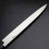 柳刃包丁 330mm 片刃 青紙鋼 墨流し 水牛柄 規格外品 刃先裏