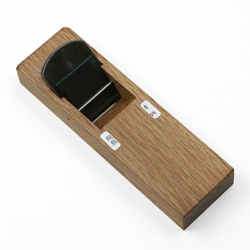 飛鳥 小鉋 48mm 青紙2号 極軟鉄 本赤樫7寸台 ヒナ型 二枚鉋 全体