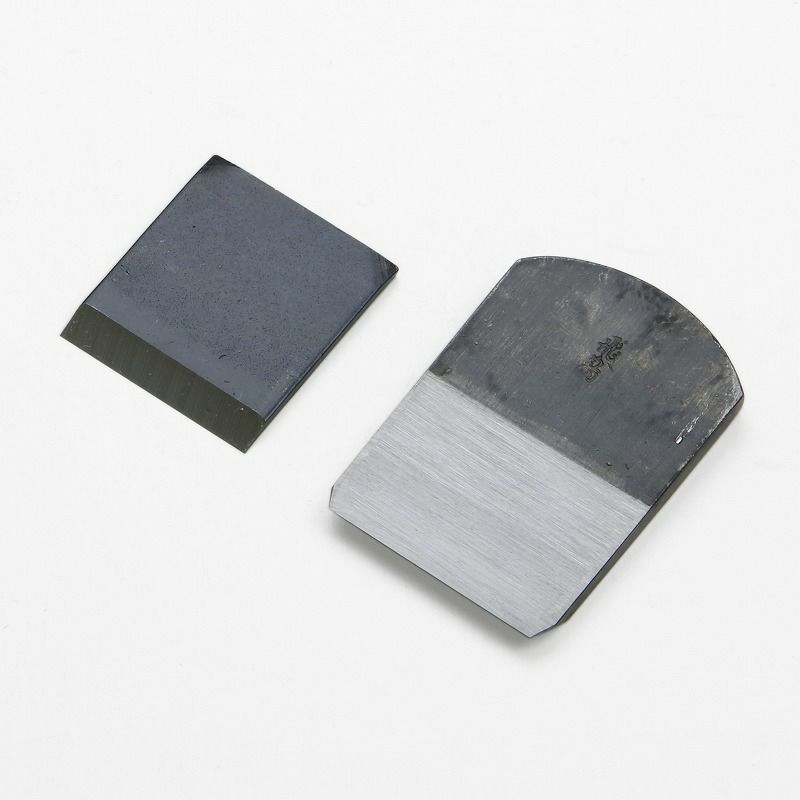 飛鳥 小鉋 48mm 青紙2号 極軟鉄 本赤樫7寸台 ヒナ型 二枚鉋 鉋身表