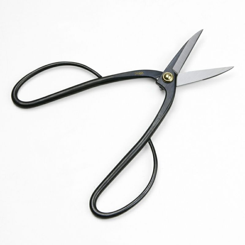 菊王 足長盆栽鋏 210mm 開き