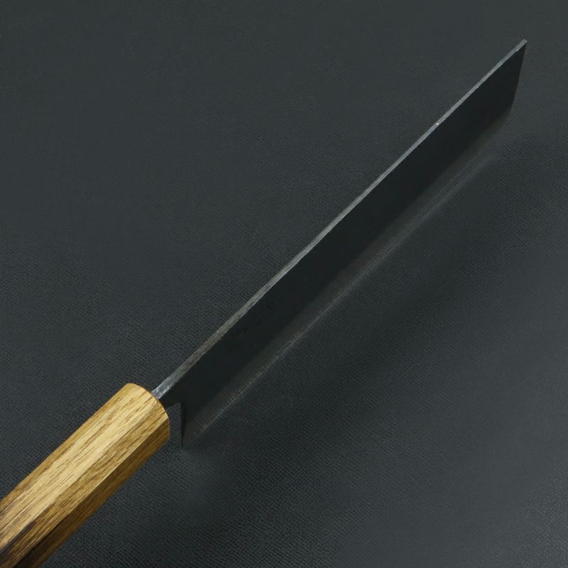 元兼 菜切り包丁 165mm 両刃 青紙スーパー 割込み 黒打ち仕上げ 焼き漆柄 土佐打ち刃物 極上品 峰