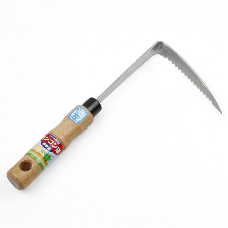 コンコン鎌 ステンレス製 除草用 左利き用 全体