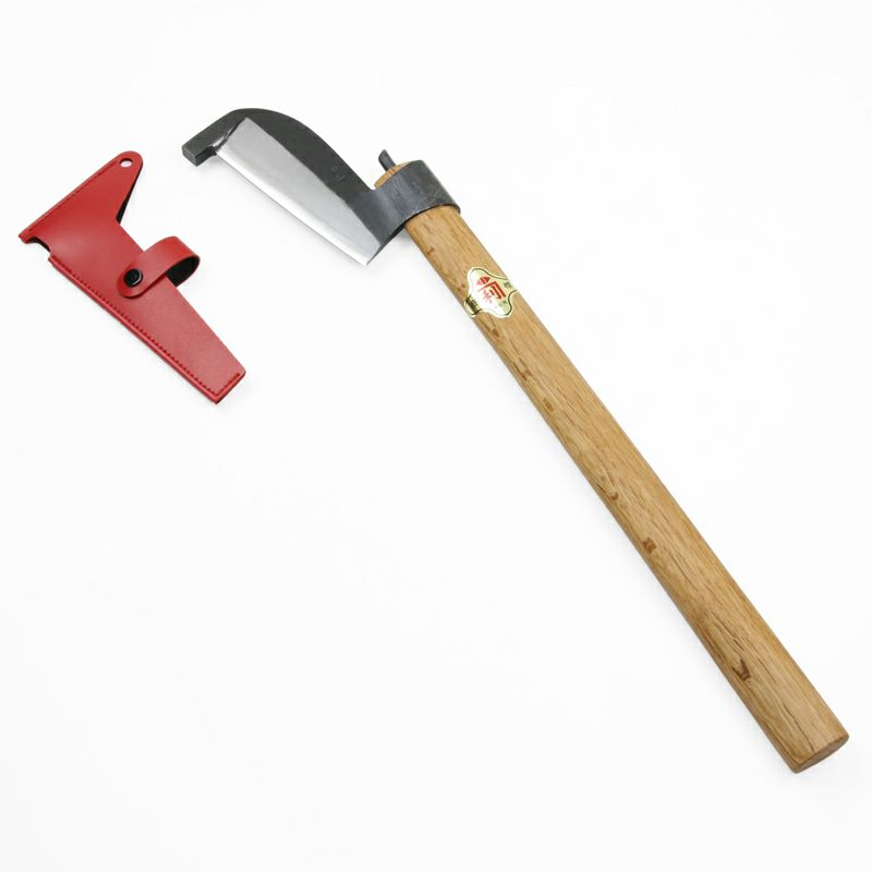 小野利 丸ヒツ鉈 430g 白紙鋼 ケース付き 全体